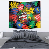Never Apologize For Being Black Tapestry - Wonder Print Shop