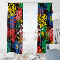 Never Apologize For Being Black Window Curtain - Wonder Print Shop