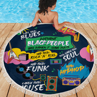 Music That Makes Us Proud African Beach Blanket Black People - Wonder Print Shop