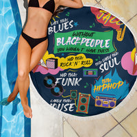 Music That Makes Us Proud African Beach Blanket Black People - Wonder Print Shop