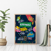 Music That Makes Us Proud African Canvas Wall Art Black People - Wonder Print Shop