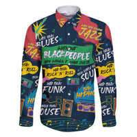 Music That Makes Us Proud African Family Matching Long Sleeve Bodycon Dress and Hawaiian Shirt Black People - Wonder Print Shop