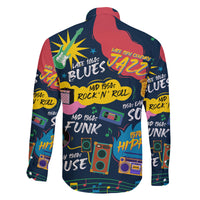 Music That Makes Us Proud African Family Matching Long Sleeve Bodycon Dress and Hawaiian Shirt Black People - Wonder Print Shop