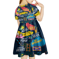 Music That Makes Us Proud African Kid Short Sleeve Dress Black People - Wonder Print Shop