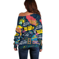 Music That Makes Us Proud African Off Shoulder Sweater Black People - Wonder Print Shop
