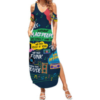 Music That Makes Us Proud African Summer Maxi Dress Black People - Wonder Print Shop