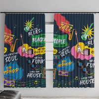 Music That Makes Us Proud African Window Curtain Black People - Wonder Print Shop