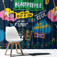 Music That Makes Us Proud African Window Curtain Black People - Wonder Print Shop