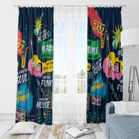 Music That Makes Us Proud African Window Curtain Black People - Wonder Print Shop