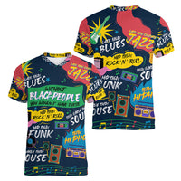 Music That Makes Us Proud African Women V Neck T Shirt Black People - Wonder Print Shop