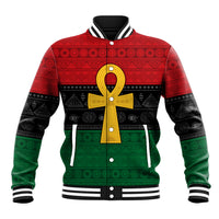 Pan African Ankh Baseball Jacket Egyptian Cross - Wonder Print Shop