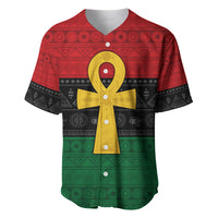 Pan African Ankh Baseball Jersey Egyptian Cross - Wonder Print Shop