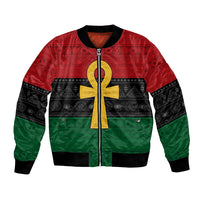 Pan African Ankh Bomber Jacket Egyptian Cross - Wonder Print Shop