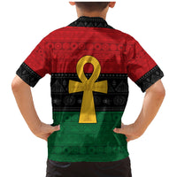 Pan African Ankh Family Matching Mermaid Dress and Hawaiian Shirt Egyptian Cross - Wonder Print Shop