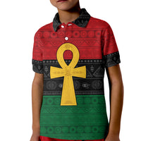 Pan African Ankh Kid Polo Shirt Egyptian Cross - Wonder Print Shop