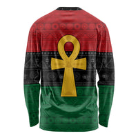 Pan African Ankh Long Sleeve Shirt Egyptian Cross - Wonder Print Shop