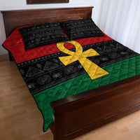 Pan African Ankh Quilt Bed Set Egyptian Cross - Wonder Print Shop