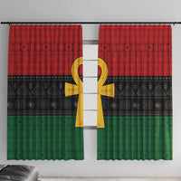 Pan African Ankh Window Curtain Egyptian Cross - Wonder Print Shop