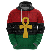 Pan African Ankh Zip Hoodie Egyptian Cross - Wonder Print Shop