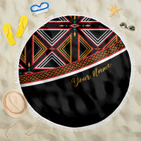 Personalized Bamenda African Beach Blanket Atoghu Cameroon Print - Wonder Print Shop