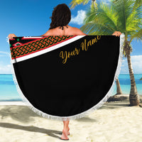 Personalized Bamenda African Beach Blanket Atoghu Cameroon Print - Wonder Print Shop