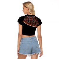 Personalized Bamenda African Raglan Cropped T Shirt Atoghu Cameroon Print - Wonder Print Shop