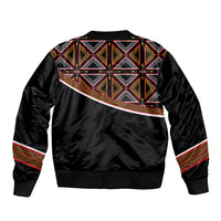 Personalized Bamenda African Sleeve Zip Bomber Jacket Atoghu Cameroon Print - Wonder Print Shop