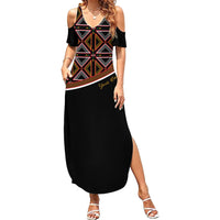 Personalized Bamenda African Summer Maxi Dress Atoghu Cameroon Print - Wonder Print Shop