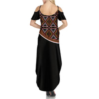 Personalized Bamenda African Summer Maxi Dress Atoghu Cameroon Print - Wonder Print Shop
