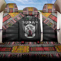 Sudan Roots Back Car Seat Cover African Map in Fingerprint and Tribal Colors