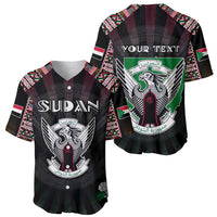 Personalized Sudan Roots Baseball Jersey African Map in Fingerprint and Tribal Colors