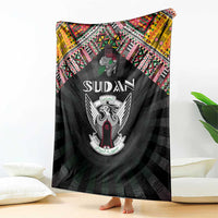 Sudan Roots Blanket African Map in Fingerprint and Tribal Colors