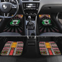 Sudan Roots Car Mats African Map in Fingerprint and Tribal Colors