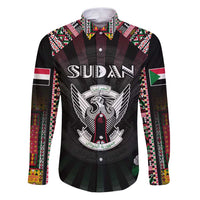 Personalized Sudan Roots Family Matching Puletasi and Hawaiian Shirt African Map in Fingerprint and Tribal Colors