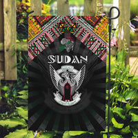 Sudan Roots Garden Flag African Map in Fingerprint and Tribal Colors