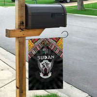 Sudan Roots Garden Flag African Map in Fingerprint and Tribal Colors