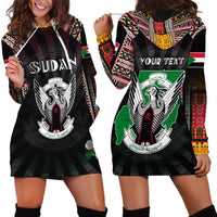 Personalized Sudan Roots Hoodie Dress African Map in Fingerprint and Tribal Colors