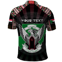 Personalized Sudan Roots Polo Shirt African Map in Fingerprint and Tribal Colors