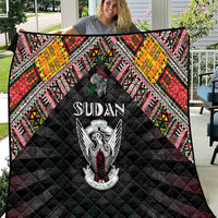 Sudan Roots Quilt African Map in Fingerprint and Tribal Colors