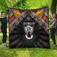 Sudan Roots Quilt African Map in Fingerprint and Tribal Colors