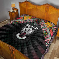 Sudan Roots Quilt African Map in Fingerprint and Tribal Colors