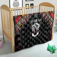 Sudan Roots Quilt African Map in Fingerprint and Tribal Colors