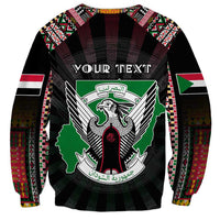 Personalized Sudan Roots Sweatshirt African Map in Fingerprint and Tribal Colors