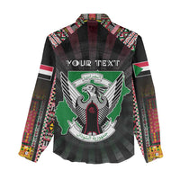Personalized Sudan Roots Women Casual Shirt African Map in Fingerprint and Tribal Colors