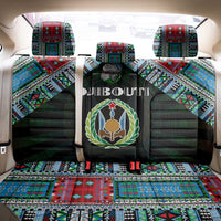 Djibouti Roots Back Car Seat Cover African Map in Fingerprint and Tribal Colors