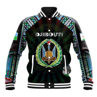 Personalized Djibouti Roots Baseball Jacket African Map in Fingerprint and Tribal Colors