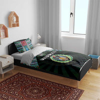 Djibouti Roots Bedding Set African Map in Fingerprint and Tribal Colors