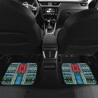 Djibouti Roots Car Mats African Map in Fingerprint and Tribal Colors