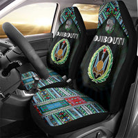 Djibouti Roots Car Seat Cover African Map in Fingerprint and Tribal Colors