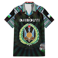 Personalized Djibouti Roots Family Matching Mermaid Dress and Hawaiian Shirt African Map in Fingerprint and Tribal Colors